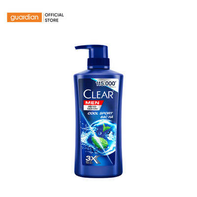 Dầu Gội Clear Men Mát Lạnh Bạc Hà 350g | Guardian Việt Nam