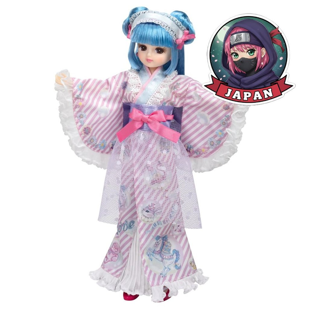 Búp bê Takara Tomy Licca-chan LD-14 Eco-Neko Yukata, đồ chơi đóng vai Licca-chan dành cho trẻ từ 3 t