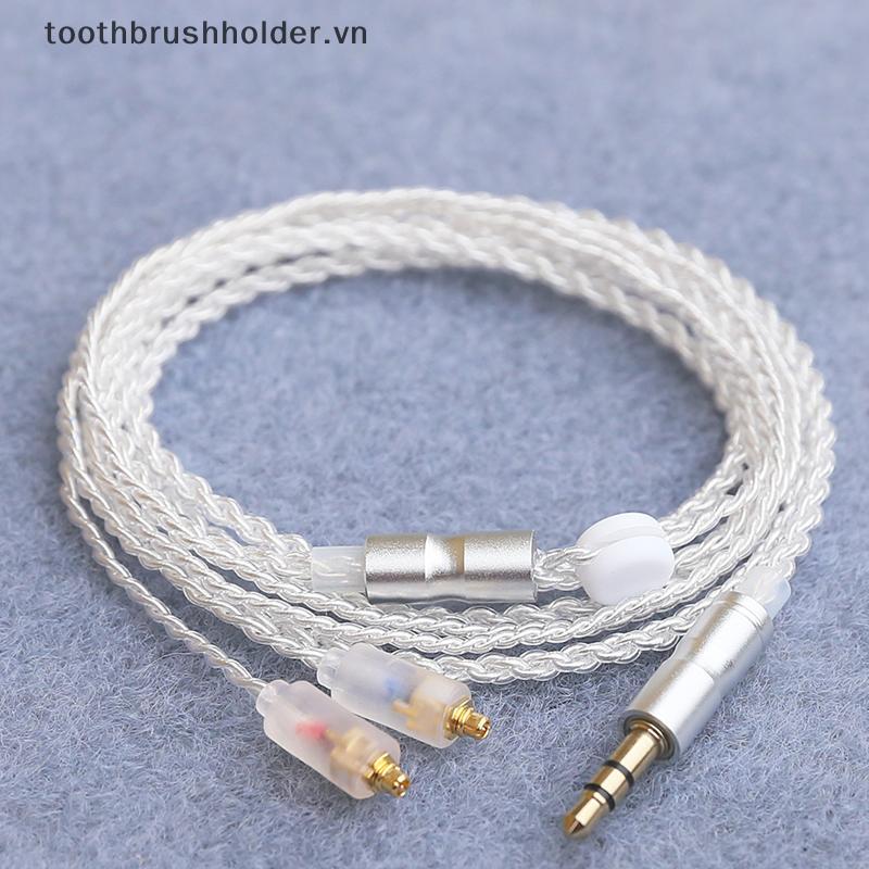 Cáp nâng cấp tai nghe HiFi răng MMCX 3.5mm 1.2m Cáp lõi mạ bạc cho Sennheiser IE200 / IE300 / IE600 