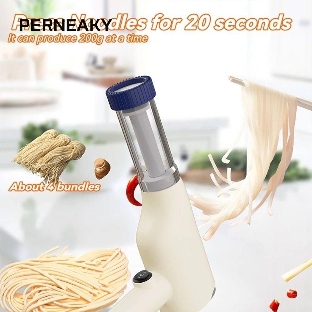 Máy làm mì tự động PERNEAKY, Máy làm mì điện đa chức năng cầm tay, Dụng cụ nhà bếp Máy làm mì bằng thép không gỉ Nhà bếp