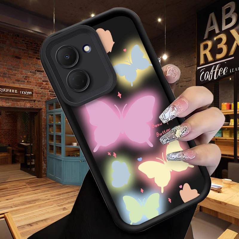 Vỏ Cho Tecno Spark GO 3 Spark GO 2 Spark Go 1 Vỏ Điện Thoại Bướm Phát Sáng Techno Spark GO3 GO2 Go1 