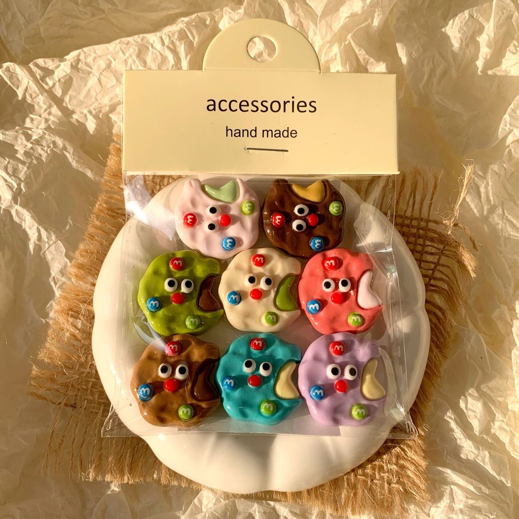 Bộ 12 Nam Châm Tủ Lạnh Hình Đồ Ăn Dễ Thương - Phụ Kiện Trang Trí Bếp Nhiều Màu, Kèm Chức Năng Ghi Chú Tiện Lợi