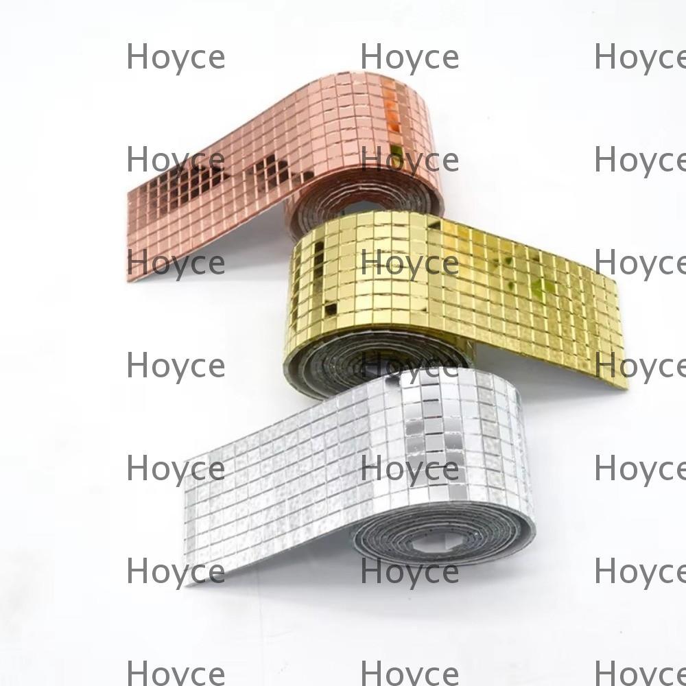 Nhãn dán gương bóng vũ trường HOYCE, Gương gạch khảm thủ công tự dính, DIY vuông nền kính tường gươn