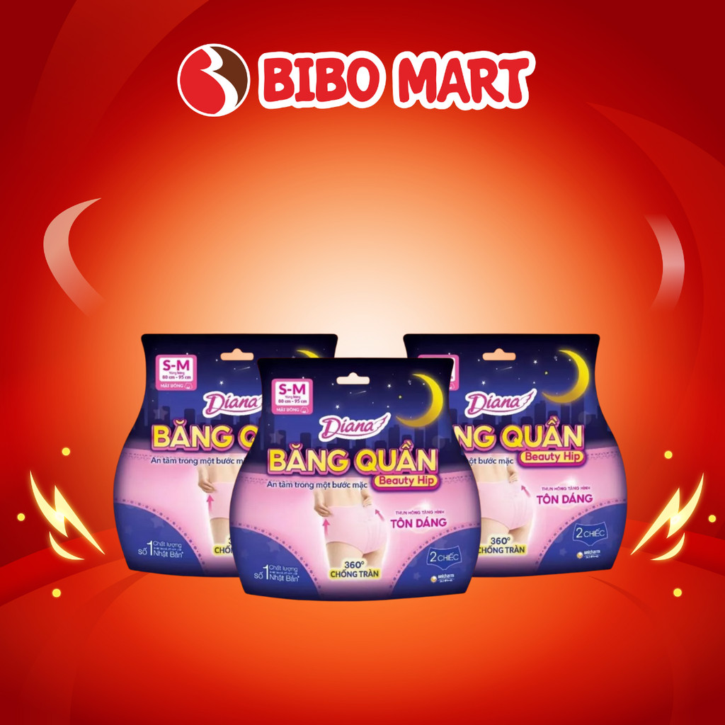 Băng vệ sinh Diana ban đêm dạng quần L-XL 2 miếng