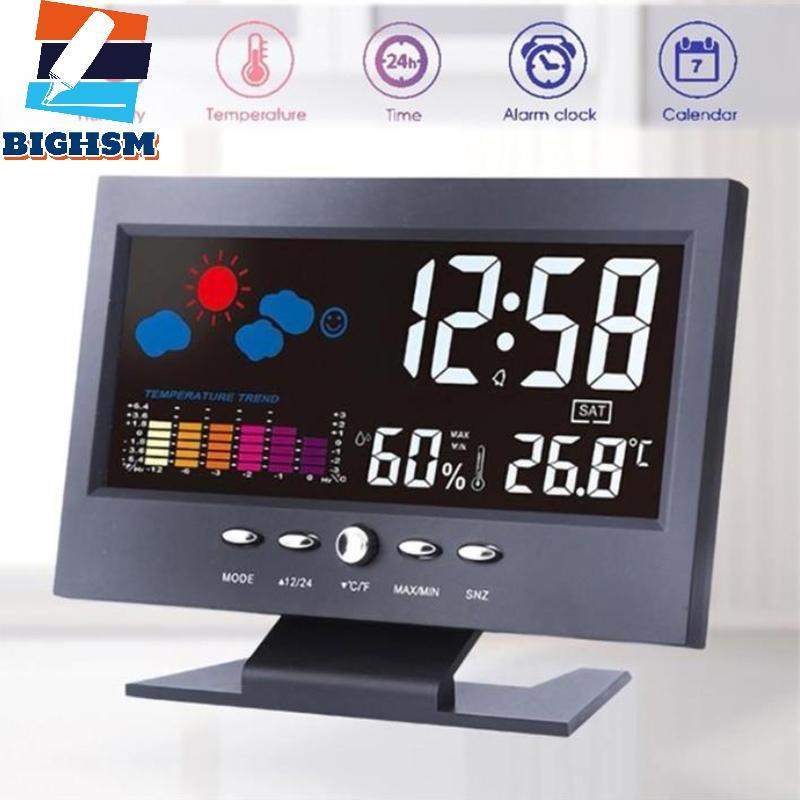 [BIGHSM] Màn hình màu LCD Kỹ thuật số Balight Báo động báo động Clo Trạm dự báo thời tiết