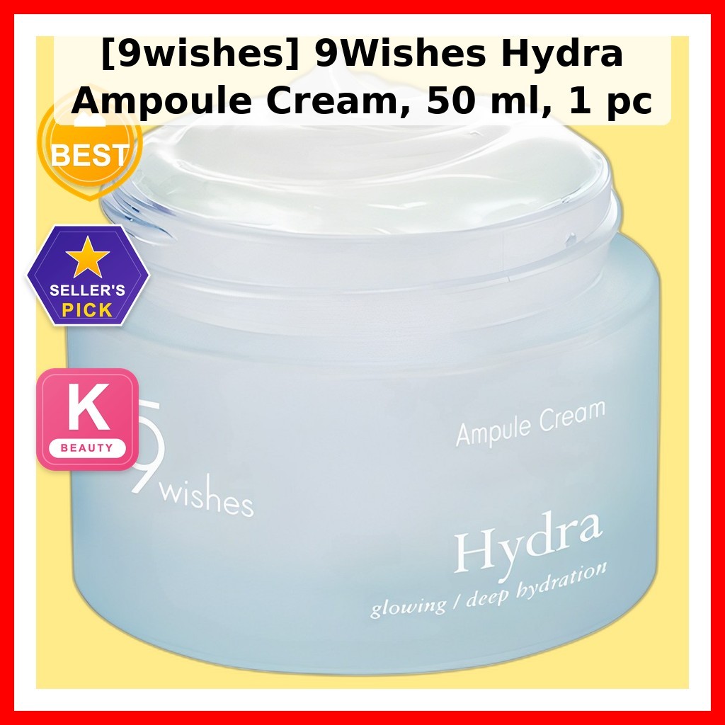 [9wishes] 9Wishes Hydra Ampoule Cream, 50 ml, 1 cái / Kem Ampoule Hàn Quốc / Dewy Finish / 100% Auth