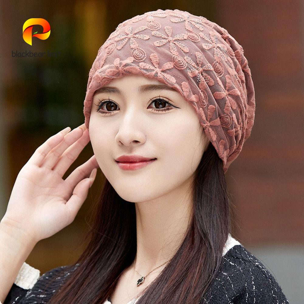 Mũ lưỡi trai Blackbear giới hạn, mũ len hoa ren và mũ turban thoáng mát cho Outdoor