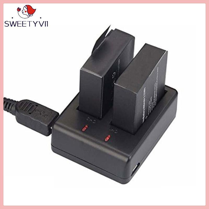 SWEET ~ Bộ sạc cho máy ảnh EKEN SJ4000 H9R Sạc hai pin cùng một lúc