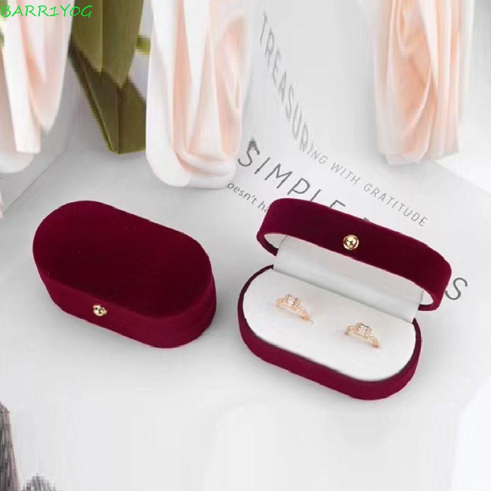 Hộp đựng nhẫn cưới BARR1Y0G, Hộp đựng đồ trang sức nhung Hộp đựng nhẫn đeo tay, Hộp đựng nhẫn Mini đ