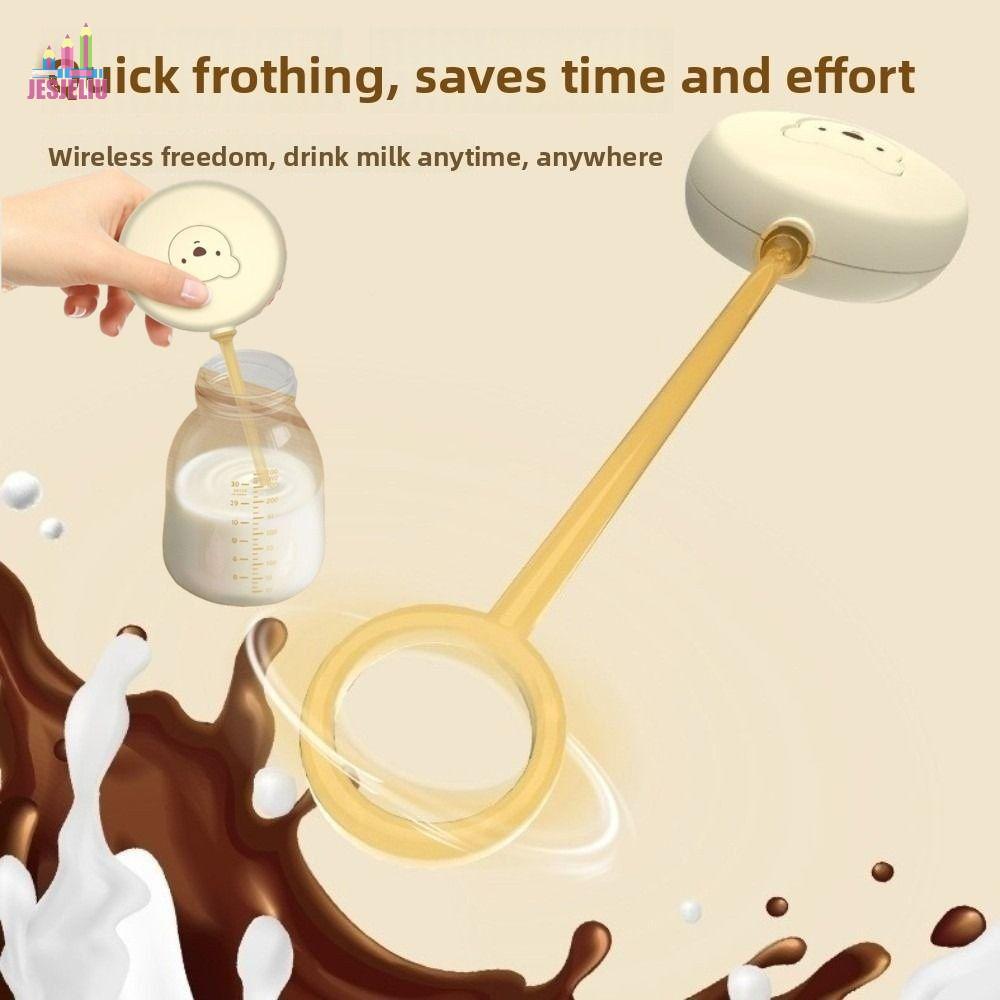 Máy trộn tạo bọt sữa JESJELIU, Máy tạo bọt sữa điện tự động không dây, Mô hình pin khuấy Máy trộn cà phê điện cầm tay Dụng cụ nấu ăn