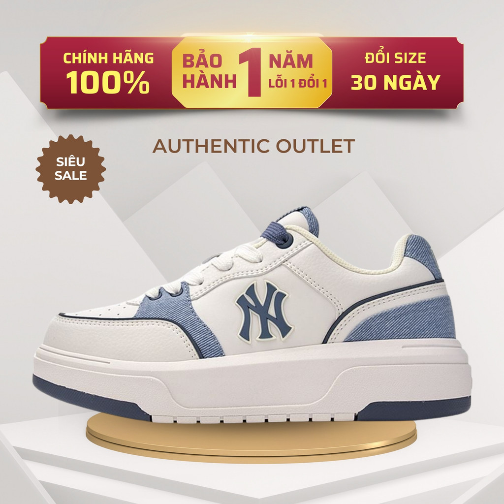 Giày MLB Chunky Liner denim pocket xanh chính hãng , giày sneaker mlb đế bằng cao 5cm season 2025 (C