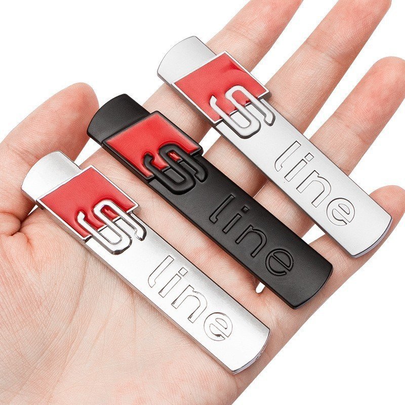 Thích hợp cho Audi Sline Side Label Audi Sline Car Sticker Kim loại Body Sticker Audi