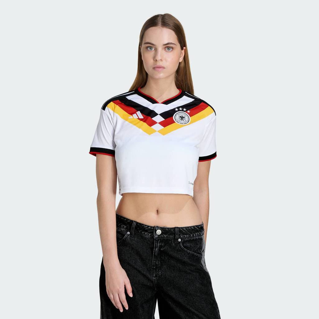 adidas Football Germany 26 Home Cropped Jersey Women White KE5854