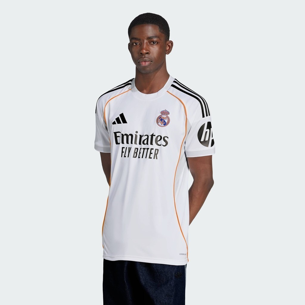 adidas Bóng đá Áo Đấu Sân Nhà Real Madrid 25/26 Nam trắng JJ1931