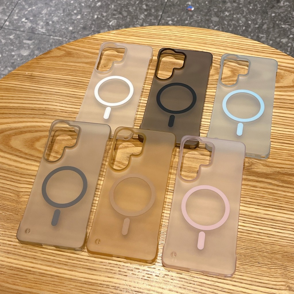 Ốp điện thoại cứng PC PC từ tính màu trơn không khung không khung cho Samsung S26 Ultra S25 Plus S24