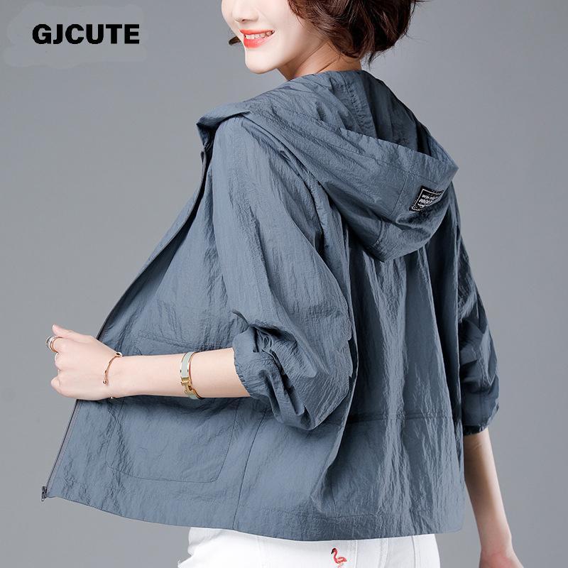 GJCUTE Nữ Jacket Chống Nắng Dài Tay Có Mũ - Thoáng Khí