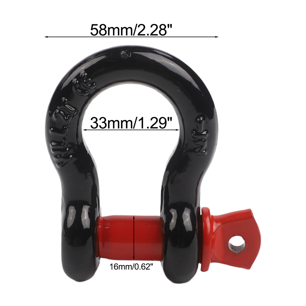 [Ysp]2 Piece Drop Forged Steel Shackles for Tow Strap Winch Off Road Vehicle Recovery