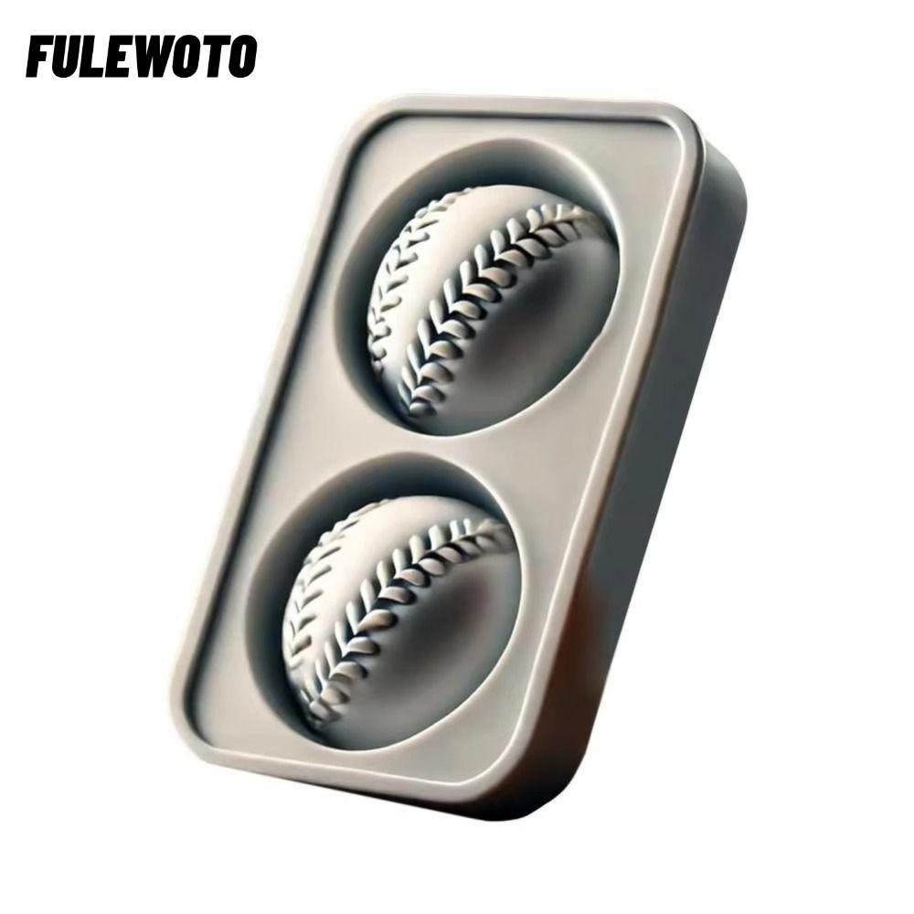 Máy làm đá viên FILEWOTO, Khuôn làm đá viên silicon hình bóng chày, Khay đựng đá bóng đôi dễ dàng phát hành cho nhà bếp quầy Bar tại nhà