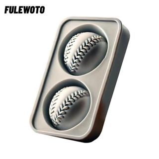 Máy làm đá viên FILEWOTO, Khuôn làm đá viên silicon hình bóng chày, Khay đựng đá bóng đôi dễ dàng phát hành cho nhà bếp quầy Bar tại nhà