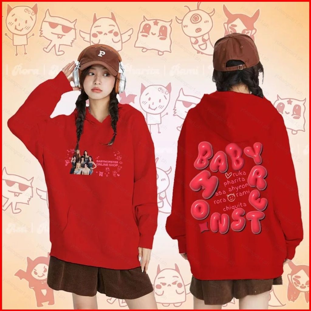Áo hoodie unisex phong cách K-pop BabyMonster Rami Ahyeon Rora Asa