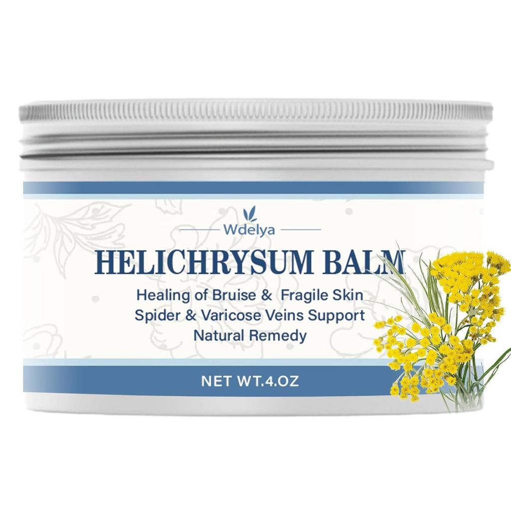 HelichrysumBalm-4oz, HelichrysumEssentialOilBalmforVeins & Bruises, HelichrysumforHealing, Promoting