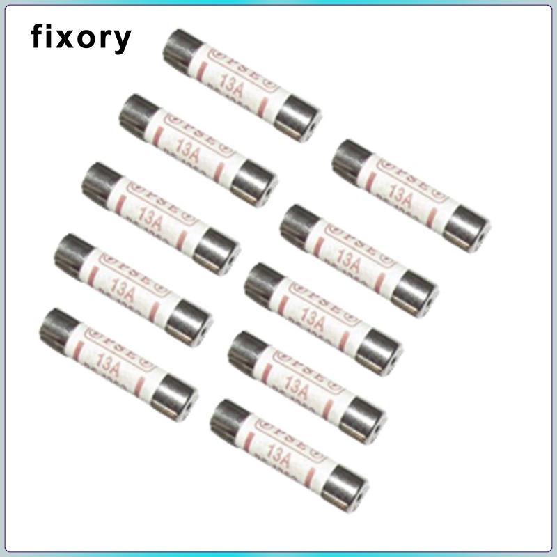 10x Cầu Chì Gốm Cầu Chì Ống BS1362 13A Điện Gia Đình Văn Phòng Chính Cắm