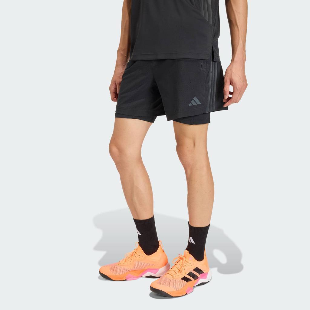 adidas Gym & Training TECH ESSENTIALS WORKOUT 2in1 SHORTS Men Black KE9633