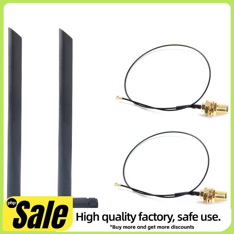 Ăng-ten WiFi không dây 6Dbi băng tần kép RP-SMA + MHF4 Cáp đuôi lợn cho mô-đun WIFI / WLAN thẻ không