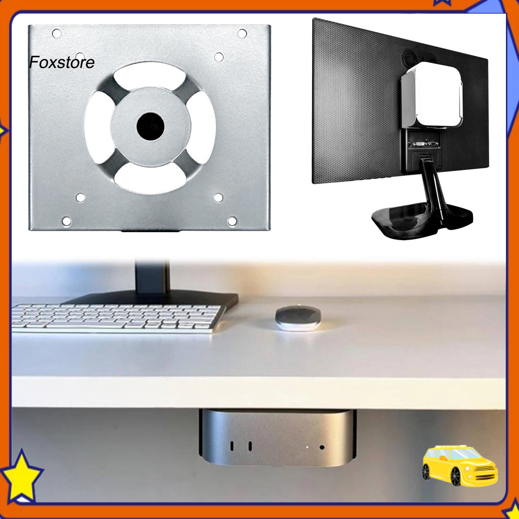 [Fx] Giá đỡ mini 4 hiệu quả không gian Giá đỡ mini 4 chắc chắn Giá đỡ treo tường mini 4 cho Mac Mini