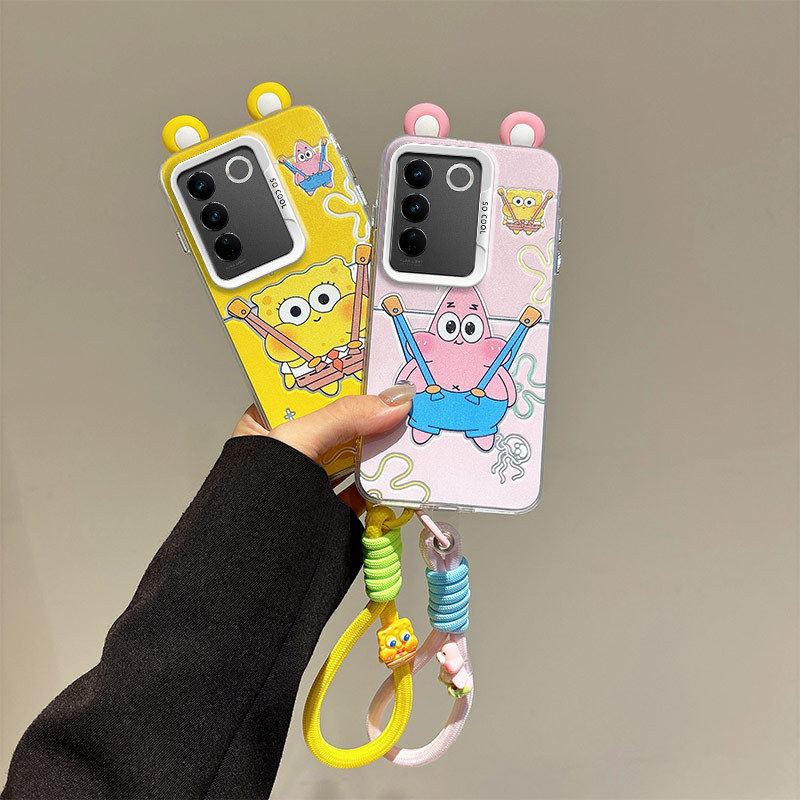3D Tai Đồ Chơi SpongeBob SquarePants Hoạt Hình Doremon IMD Dành Cho Vivo S16 5G S16 PRO 5G V27 5G V2