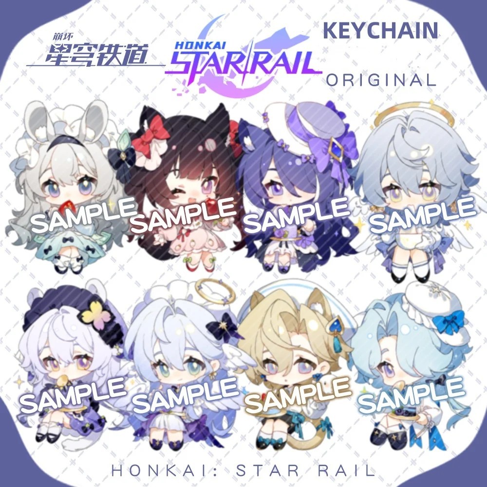 Móc khóa Huy hiệu Honkai Star Rail HSR mẫu Cute Baby Sunday Robin Aventurine Firefly Mica Acrylic ph