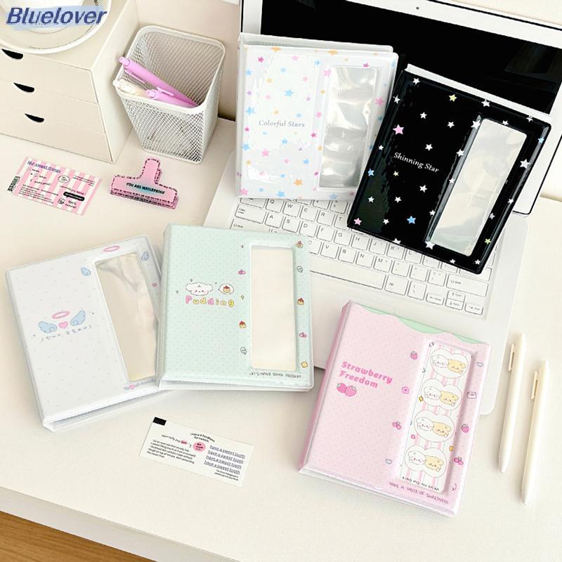 Bluelover Hoạt Hình Photo Booth Album 2x6 4x6 Dải Ảnh 4R Thẻ Nhỏ Lưu Trữ Sách Mới