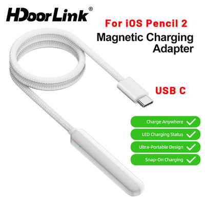 HdoorLink Cho iOS Pencil 2nd Bộ sạc từ tính Cáp sạc không dây có đèn báo