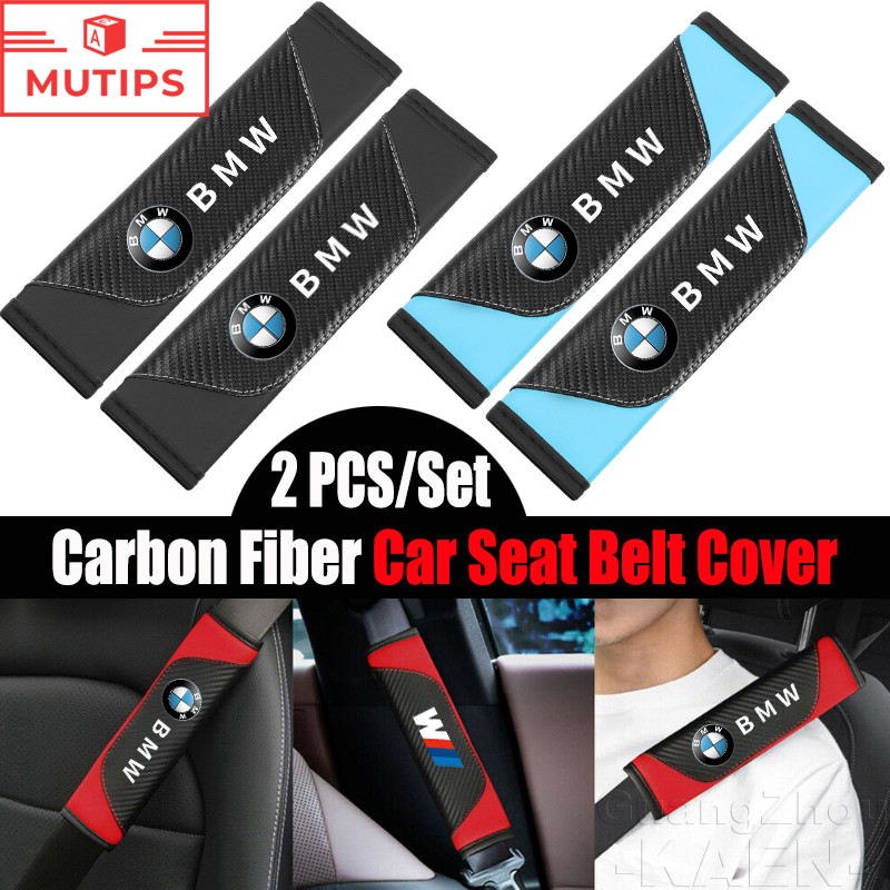 BMW Sợi Carbon Dây An Toàn Ô Tô Tự Động Miếng Lót Vai Bảo Vệ An Toàn Đệm Cho X5 G05 F15 E53 Z4 E89 E