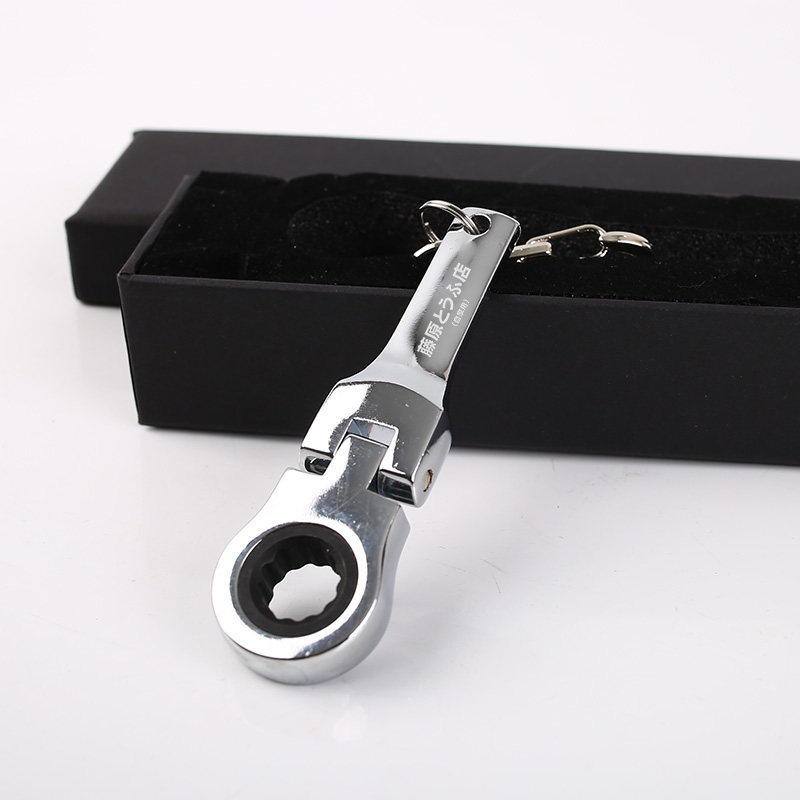 10MM Ratchet Cờ Lê Móc Khóa Kim Loại Nam Nữ Xe Ô Tô Quà Tặng Triển Lãm Tùy Chỉnh Fujiwara Đậu Phụ Sh
