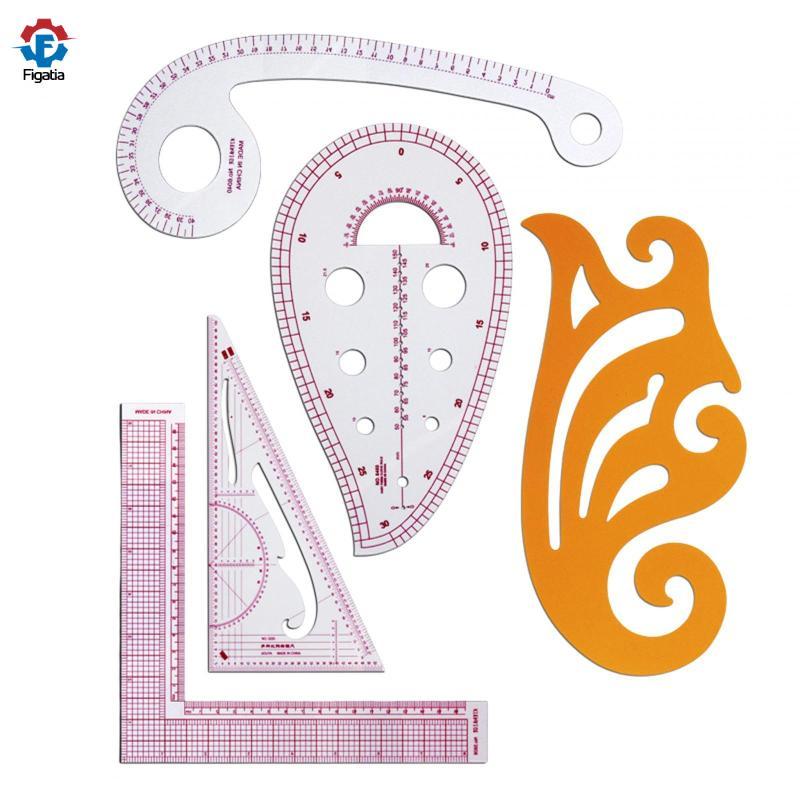 Bộ thước kẻ đường cong kiểu Pháp may, Thước kẻ thợ may, Thước kẻ làm họa tiết quần áo