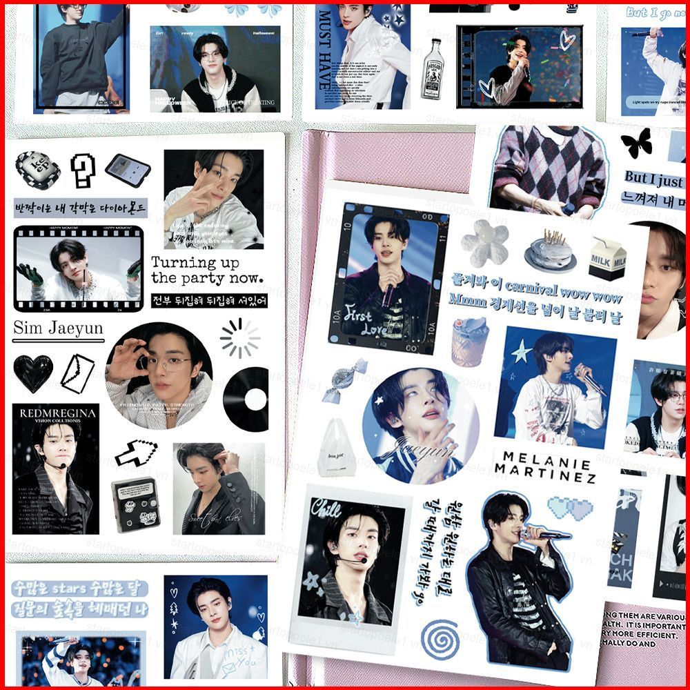 8 Tờ / bộ ENHYPEN JAKE Dán Jake Sim Graffiti Notebook Hành Lý Trang Trí Chống Thấm Nước