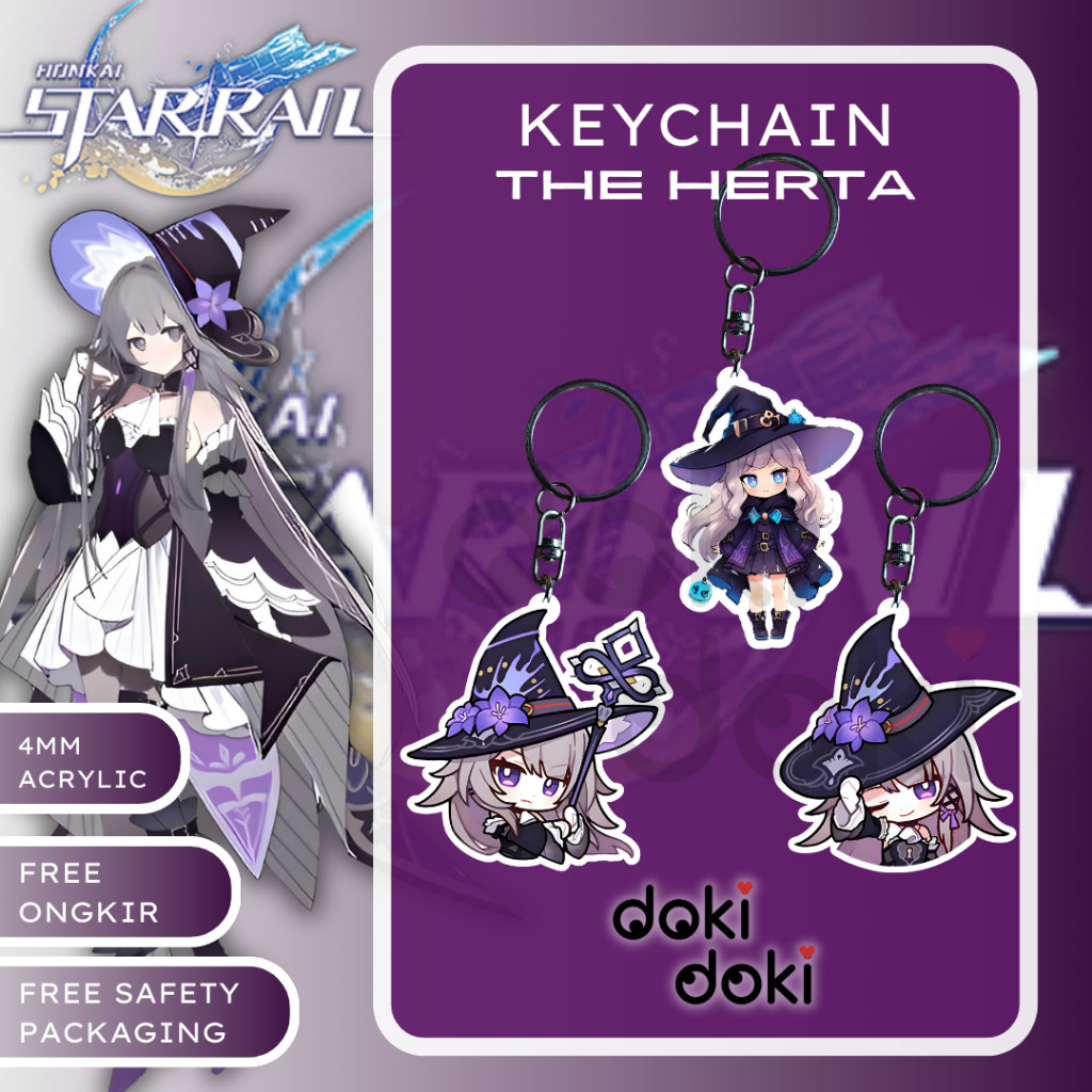GANTUNGAN KUNCI KEYCHAIN THE HERTA HONKAI STAR RAIL