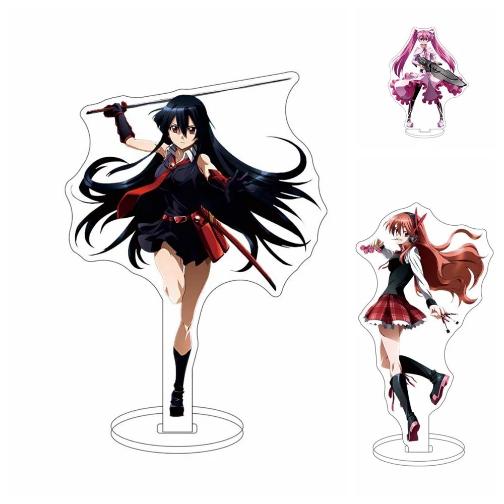 Standee anime Akame Ga Kill mô hình Acrylic mica cao 15cm trang trí bàn học nhân vật Akame Chelsea M