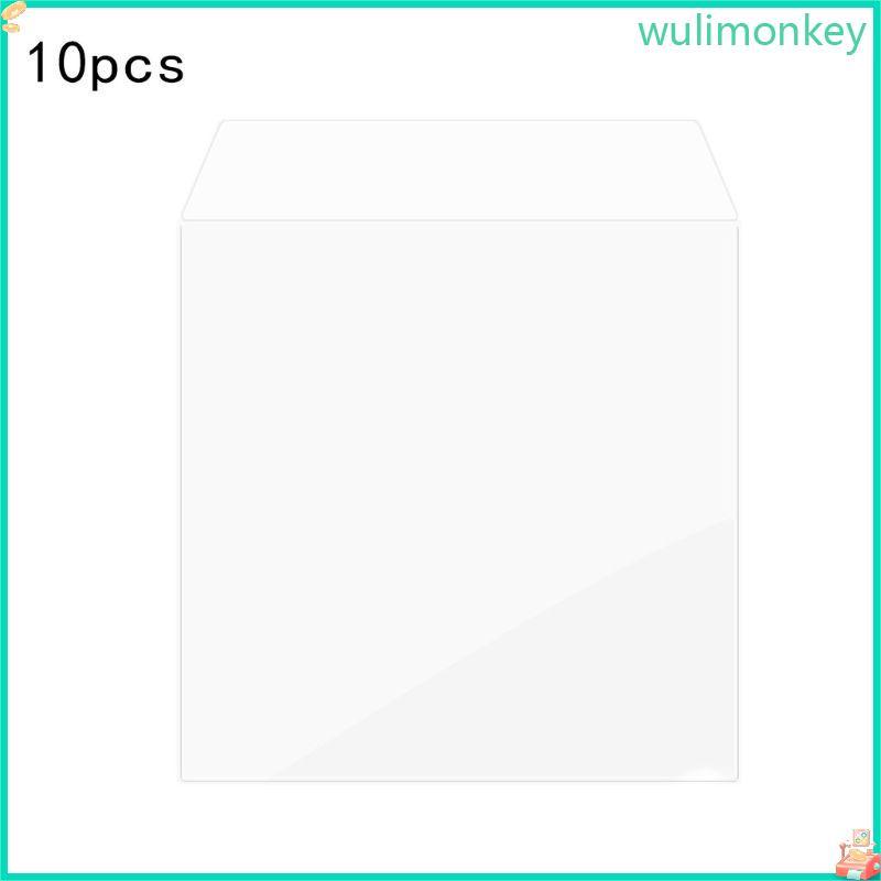 10Pcs/Bag PVC Double-sided Record Protective Sleeves Flat Open  Bag Cover for