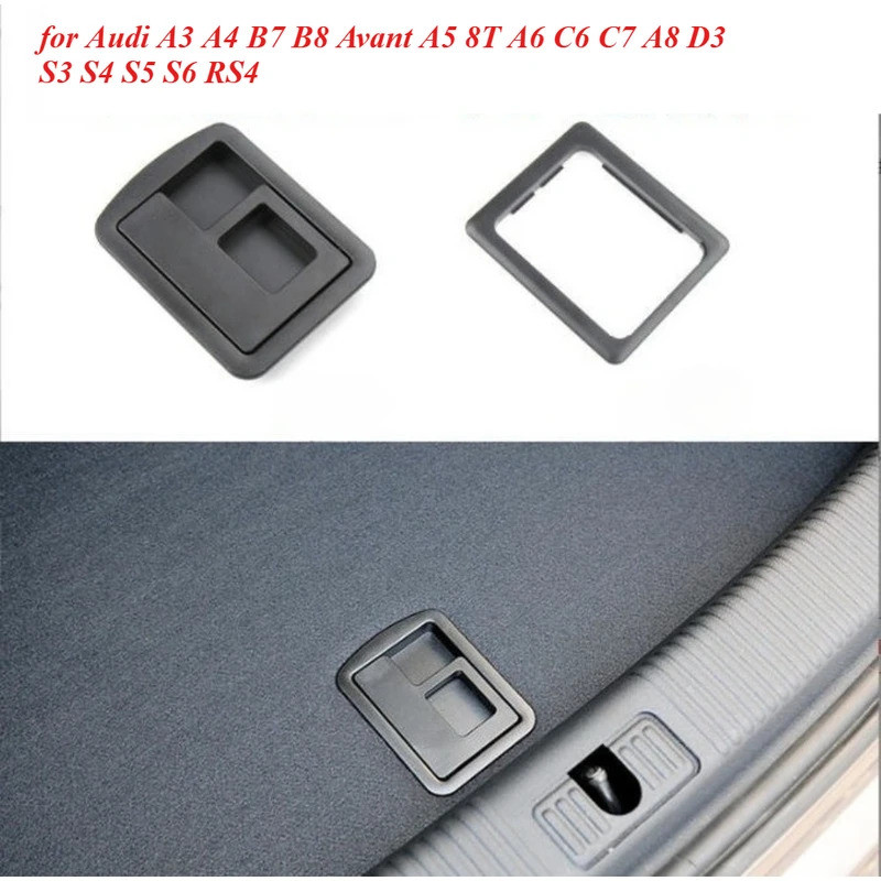 Trunk Liner Cover Cargo Handle Frame cho Audi A3 A4 B7 B8 Avant A5 8T A6 C6 C7 A8 D3 S3 S4 S5 S6 RS4