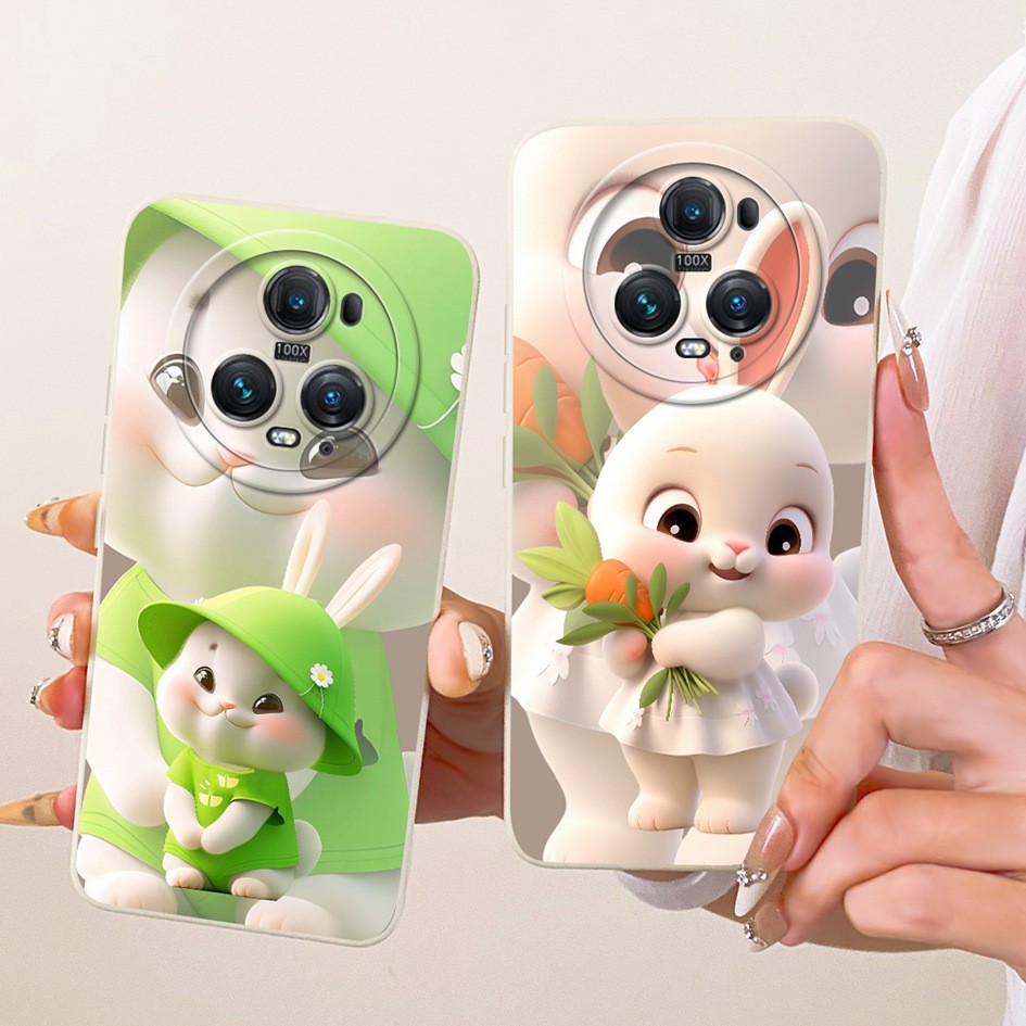 Dành Cho Honor Magic5 Pro Ốp Lưng PGT-AN10 Hoạt Hình Dễ Thương Hình Thỏ Sơn Điện Thoại Trên Honor Ma