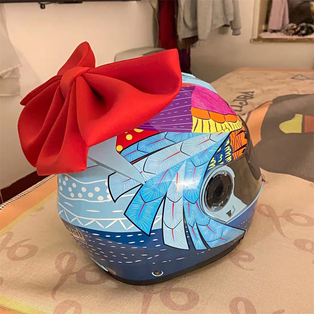 Motorcycle Helmet Quick Release Bow Helmet Ornament Cute Bow Helmet Accessories without Helmet jQvV