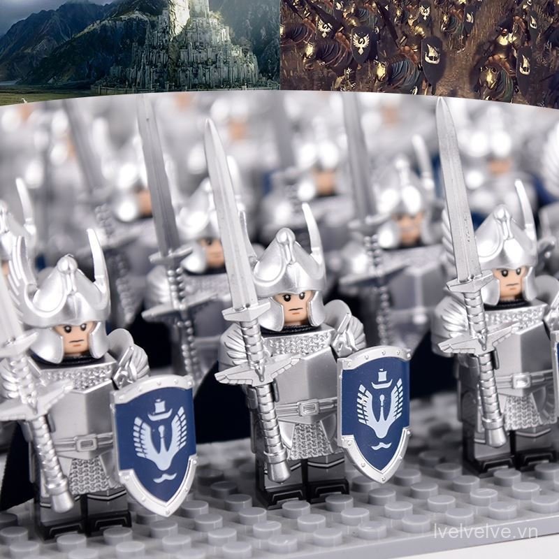 Sản phẩm mới Xếp Hình Thiên Nga Kerui 1050 Đồ Chơi Gondor Hiệp Sĩ Người Lính Chiến Đấu Chúa Tể Những