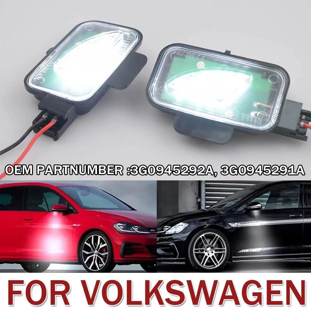 2X Đèn LED Trắng Dưới Gương Bên Đèn Puddle Chào Mừng Cho Volkswagen VW Passat B8 3G2 Biến Thể Alltra