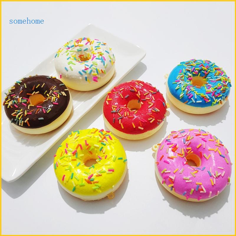 MỘT SỐ 6 2cm DIY Donut Đồ Chơi Mới Lạ Antistress Squichy Chậm Tăng Mô Phỏng Bánh Squisy Vui Nhộn Làm