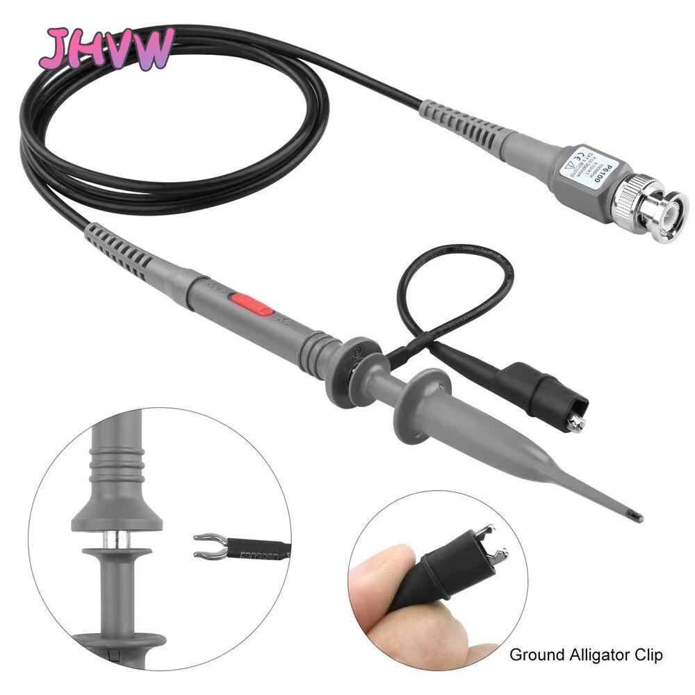 JHVW 1 / 2 chiếc Đầu dò dao động BNC, Bộ đầu dò dao động 100 MHz chì đo, Đầu dò 10: 1 tiện lợi Phân 