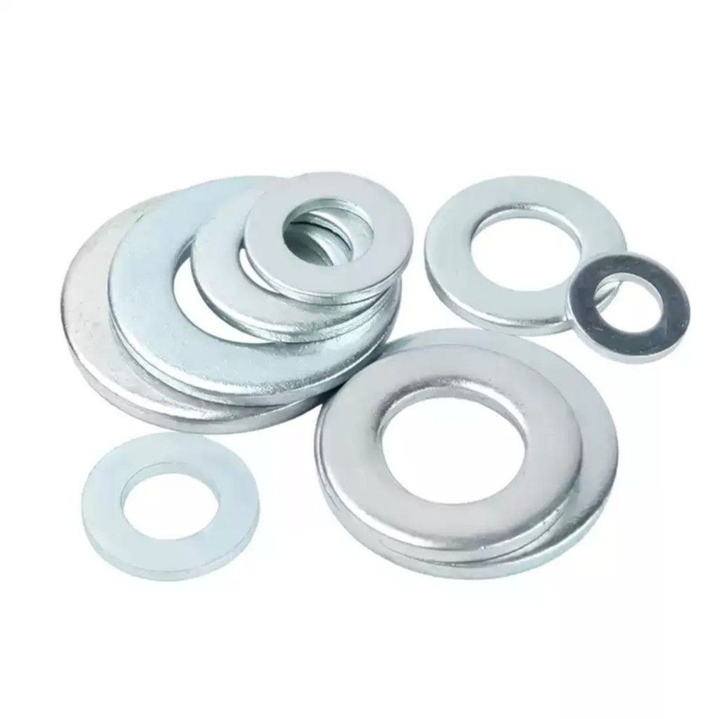 Máy giặt phẳng tròn cứng kẽm xanh M6 / M8 / M10-M36