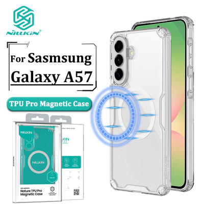 Ốp điện thoại Nillkin Nature Pro dành cho Samsung Galaxy A57 / A56 Vỏ từ tính siêu mỏng sang trọng TPU mềm trong suốt Túi khí chống sốc (Chỉ có chức năng hút từ tính)