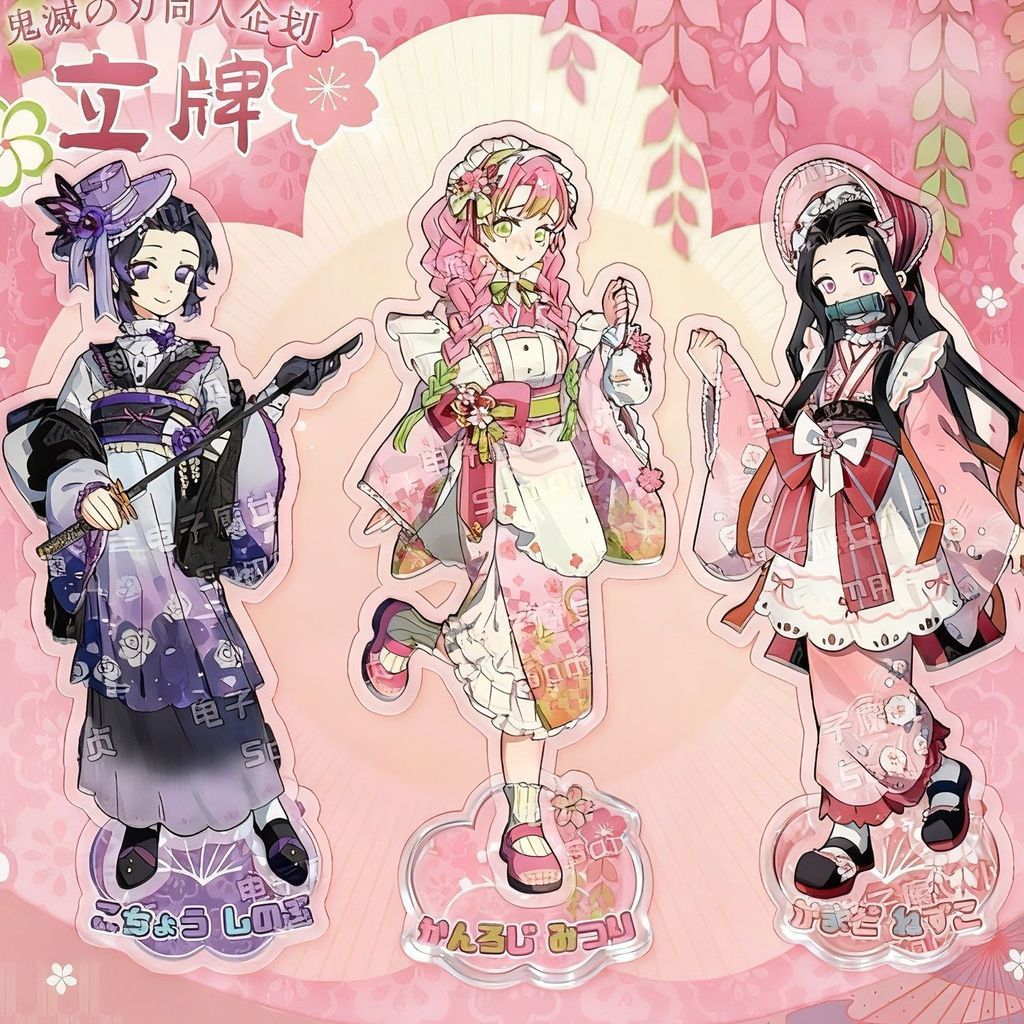 Kochou Shinobuacrylic Stand Kanroji Mitsuri Figure Kamado Nezuko Standee Taisho Roman Maid Series An